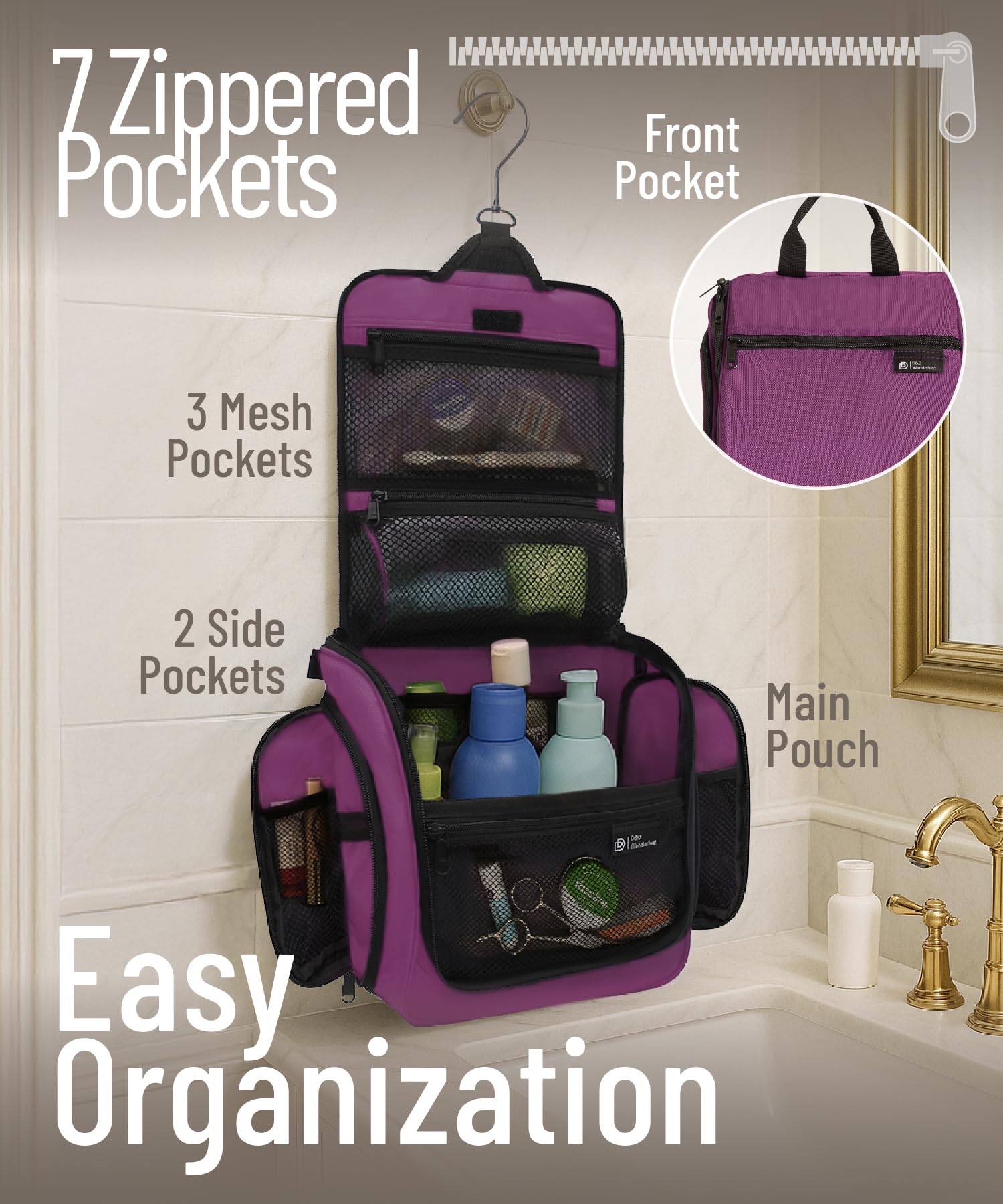 DD D&D Wanderlust compact bag closed, travel-friendly storage saves space.
