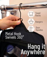 DD D&D Wanderlust XXL metal swivel hook lets you hang the bag anywhere.
