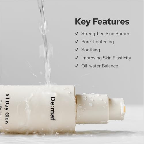 De:maf All Day Glow olive-oil cleanser highlights 75-percent olive-oil content for sensitive skin