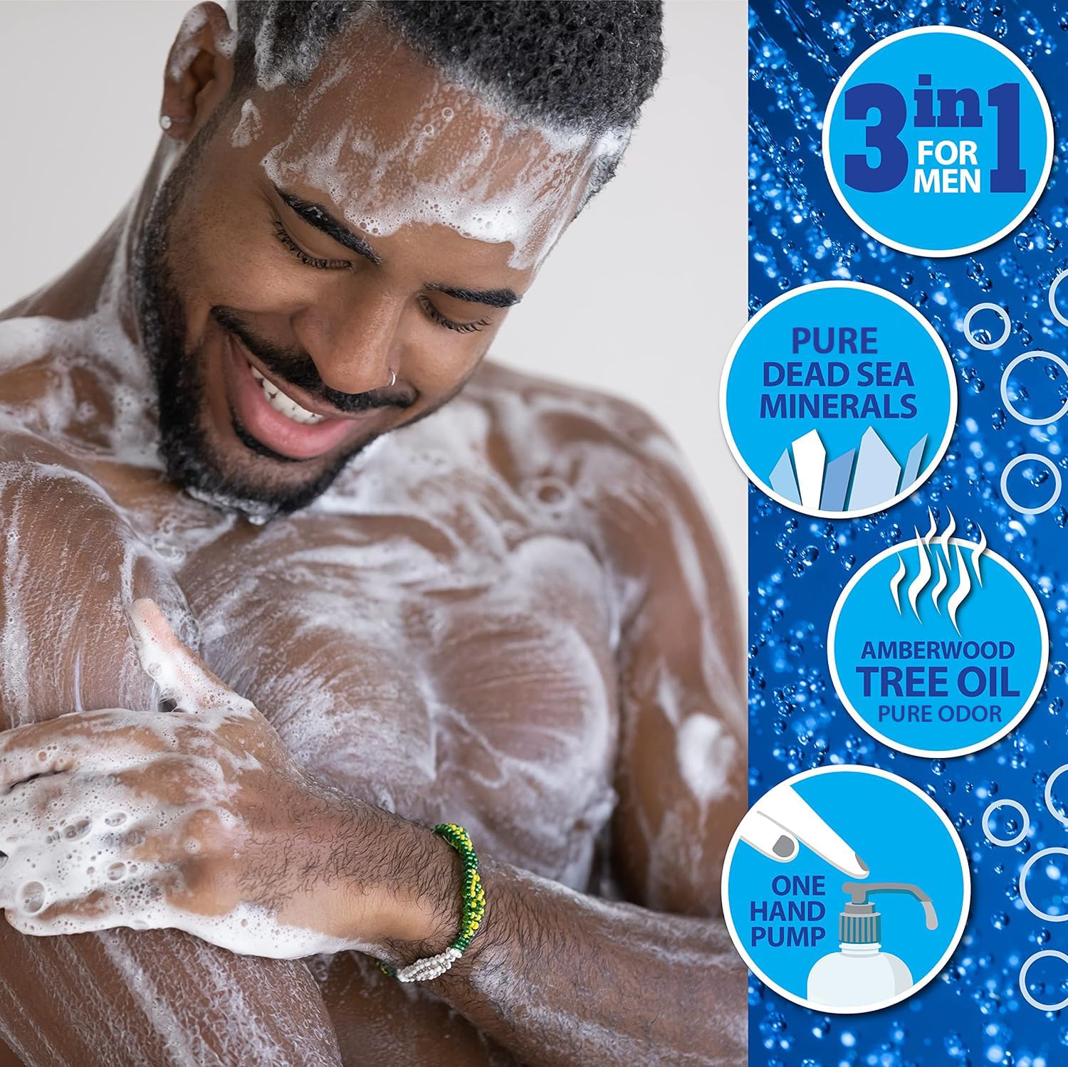 Dead Sea Collection Amber Wood Body Wash face cleanse refreshing start.