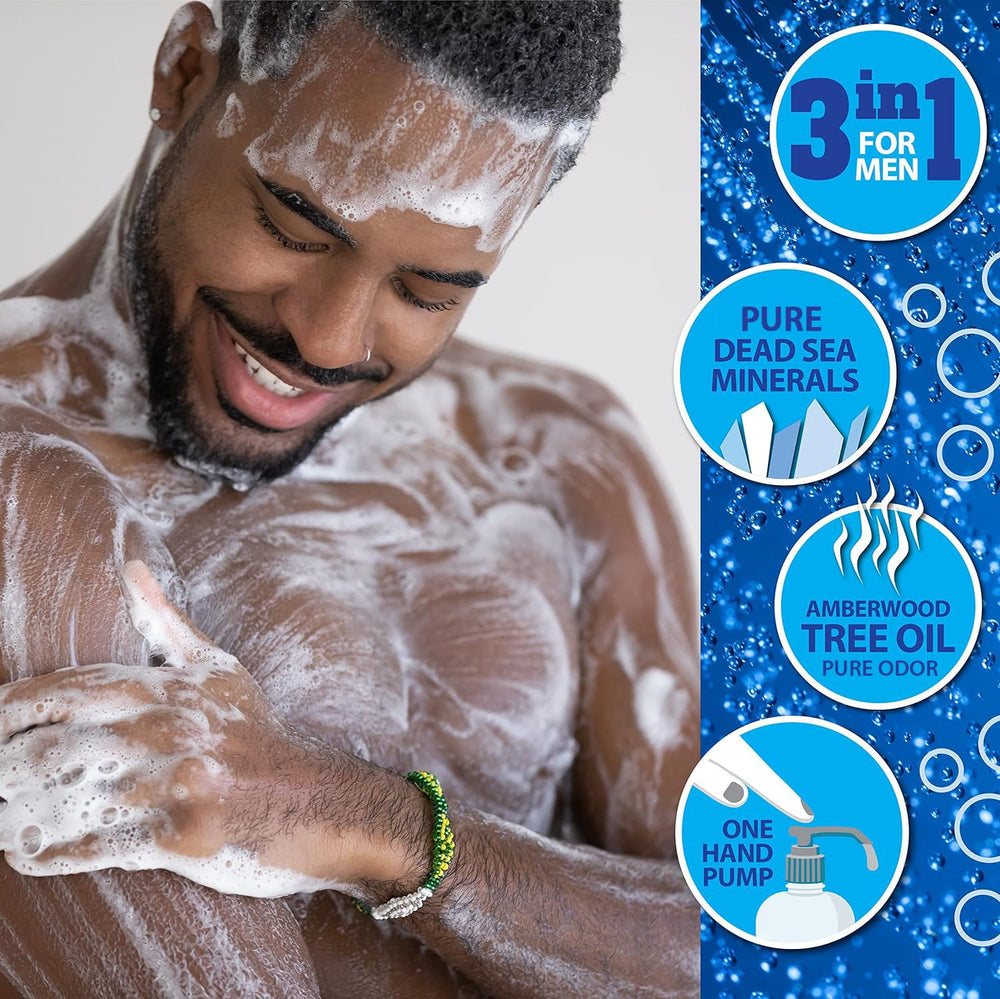 Dead Sea Collection Amber Wood Body Wash face cleanse refreshing start.