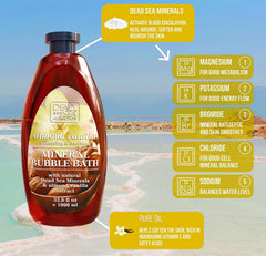 Dead Sea Collection foaming bubbles scene showcases spa-like relaxation and luxurious lather for soothing baths