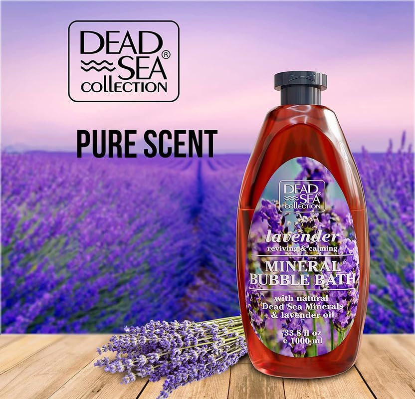 Dead Sea Collection foamy bath — rich lather creating a luxurious bath experience.