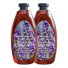 Dead Sea Collection bubble bath lavender bottle — soothing soak for relaxation and moisturized skin.