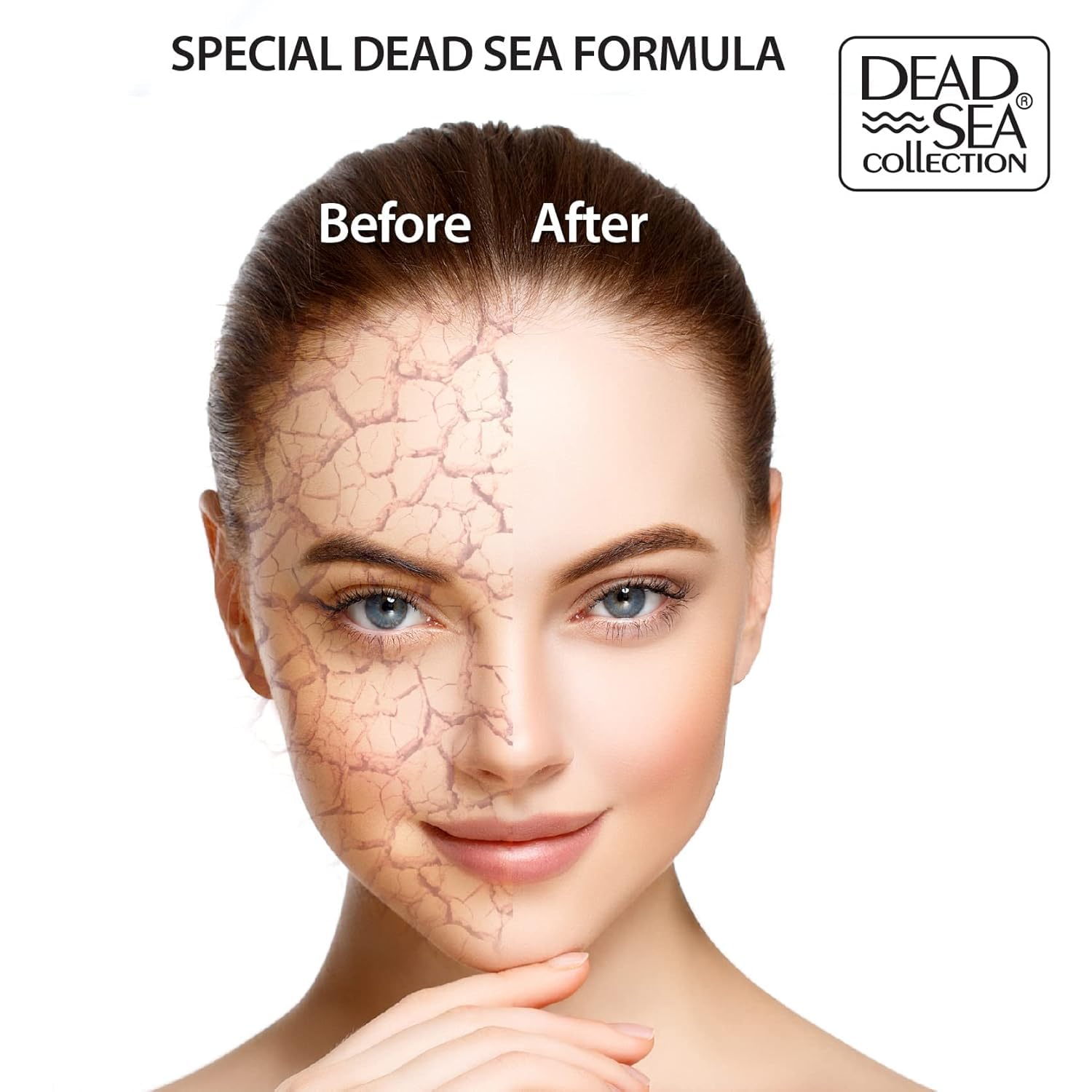 Dead Sea Collection day cream hands-application demonstrates easy daily use.