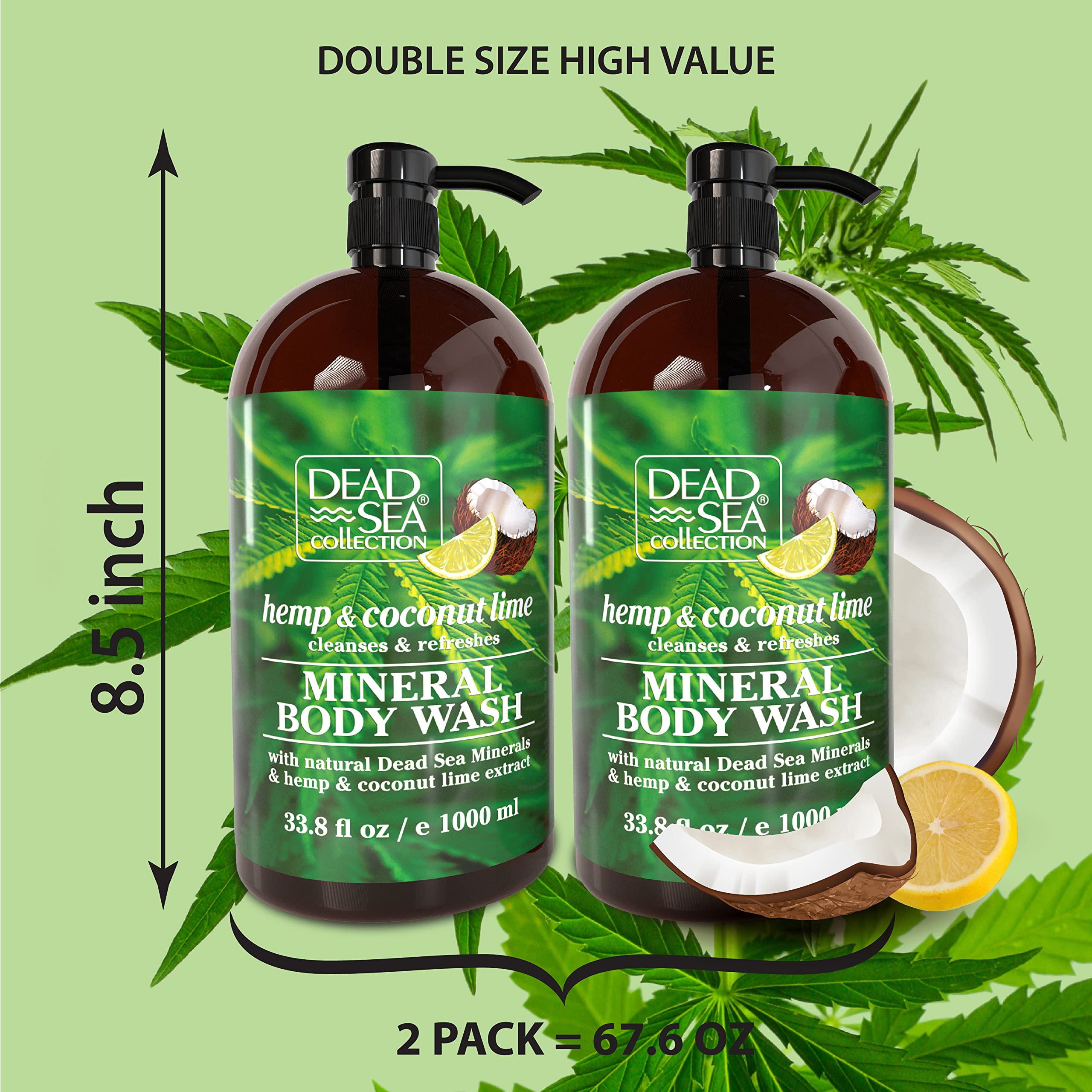 Dead Sea minerals graphic, highlighting mineral-rich formula for lasting moisture.