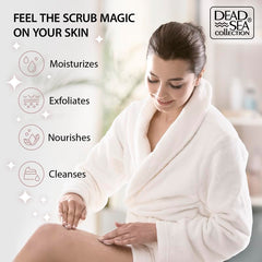 Dead Sea Collection Himalayan Salt Scrub ingredients oils for skin nourishment.