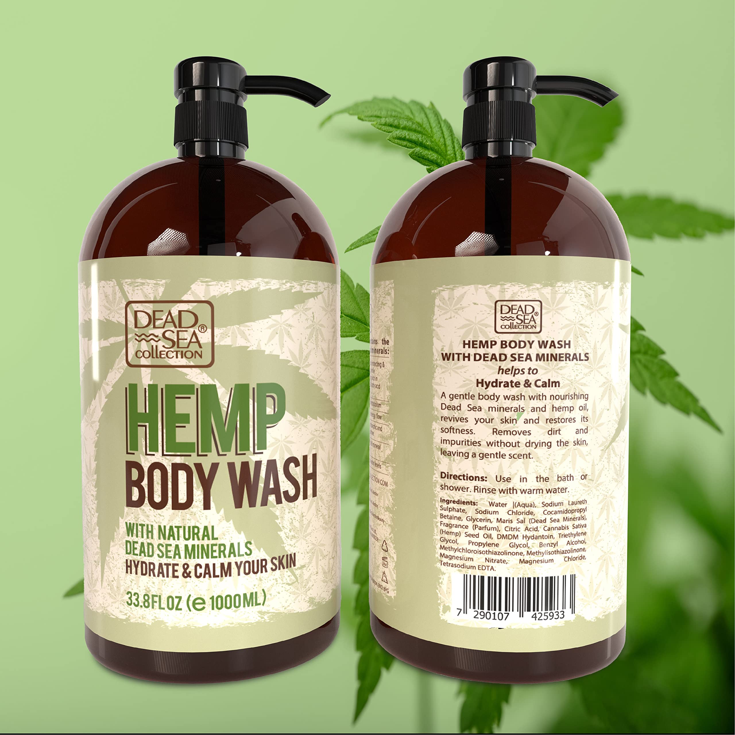 Label detail shows brand and mineral benefits on the bottle