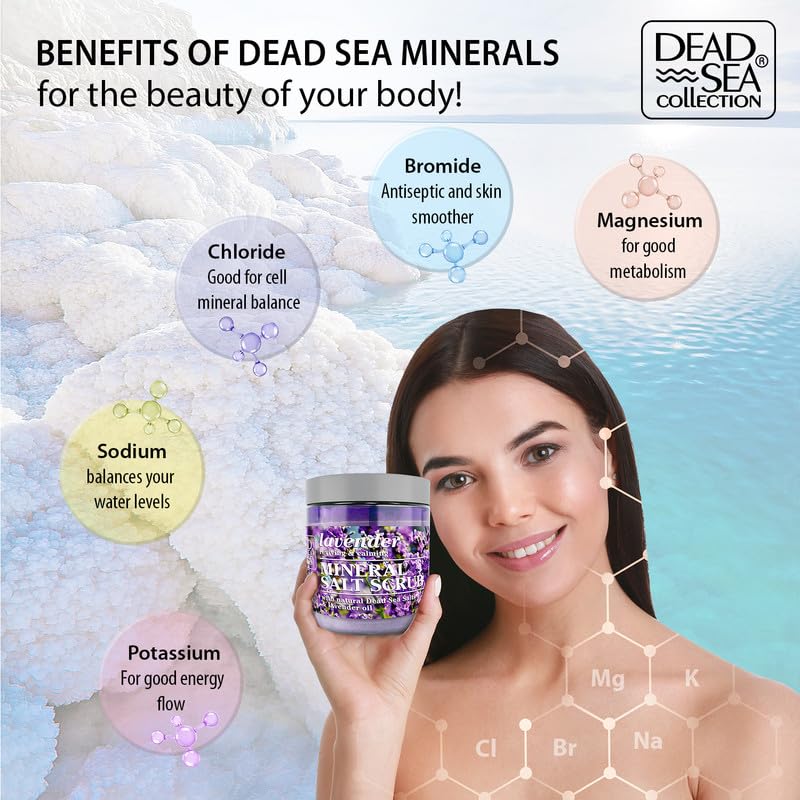 Dead Sea Collection Lavender aroma bathroom scene highlights spa-like scent and relaxation cue