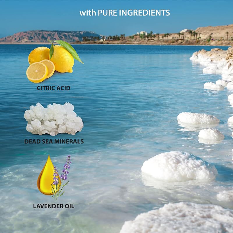 Dead Sea Collection Lavender Body Wash label close up with minerals