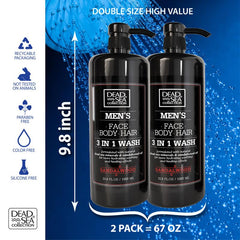 Dead Sea Collection men's body wash box-set showcases two-bottle packaging for value and convenience.