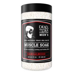 Dead Sea Collection sandalwood jar close-up for post-workout relaxation