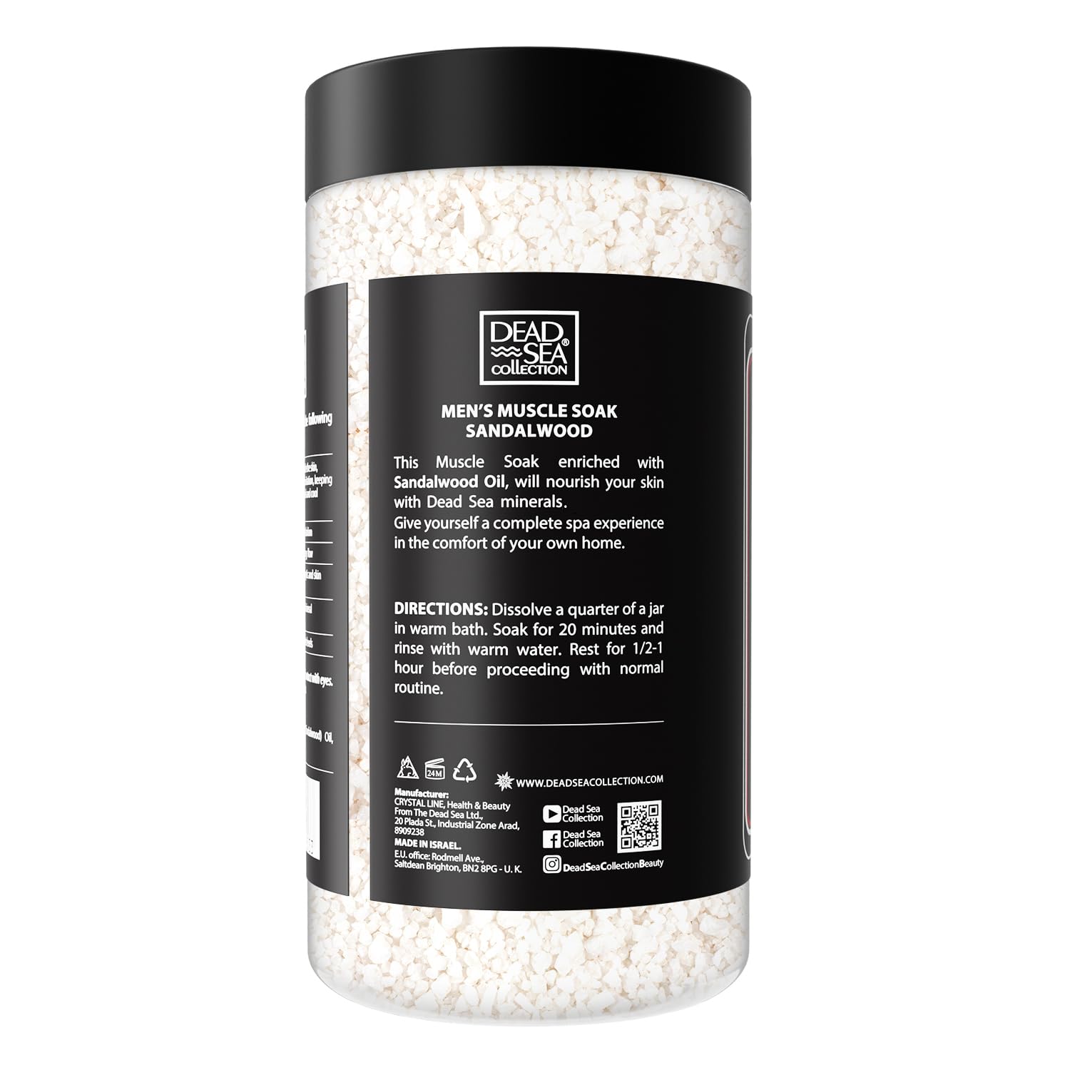 Dead Sea Collection relaxing tub scene suggests universal skin compatibility