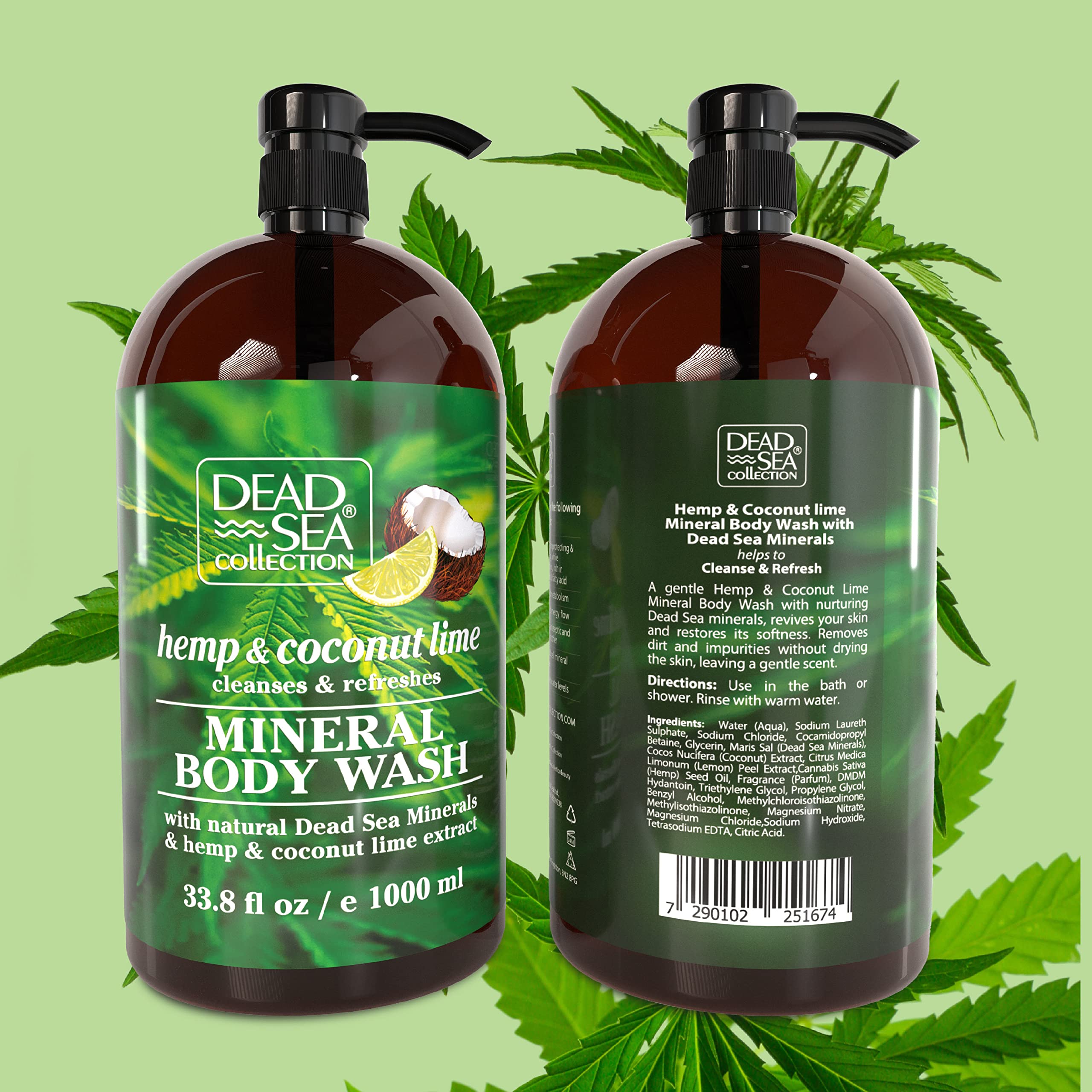 Dead Sea Collection two bottles pack, emphasizing value and bulk convenience.