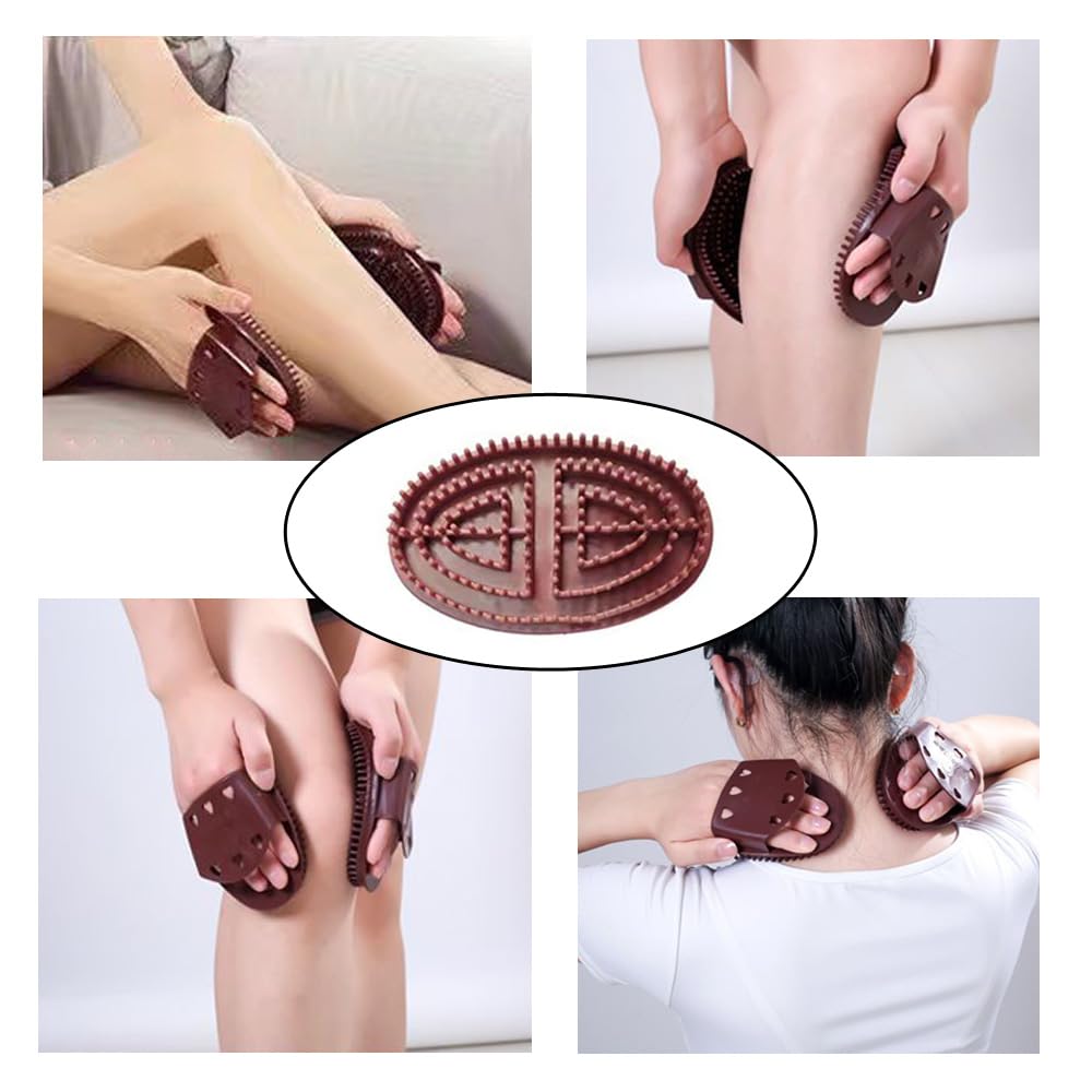 DeaHea meridians massage brush body-parts usage supports shoulders, neck, abdomen, arms, and legs