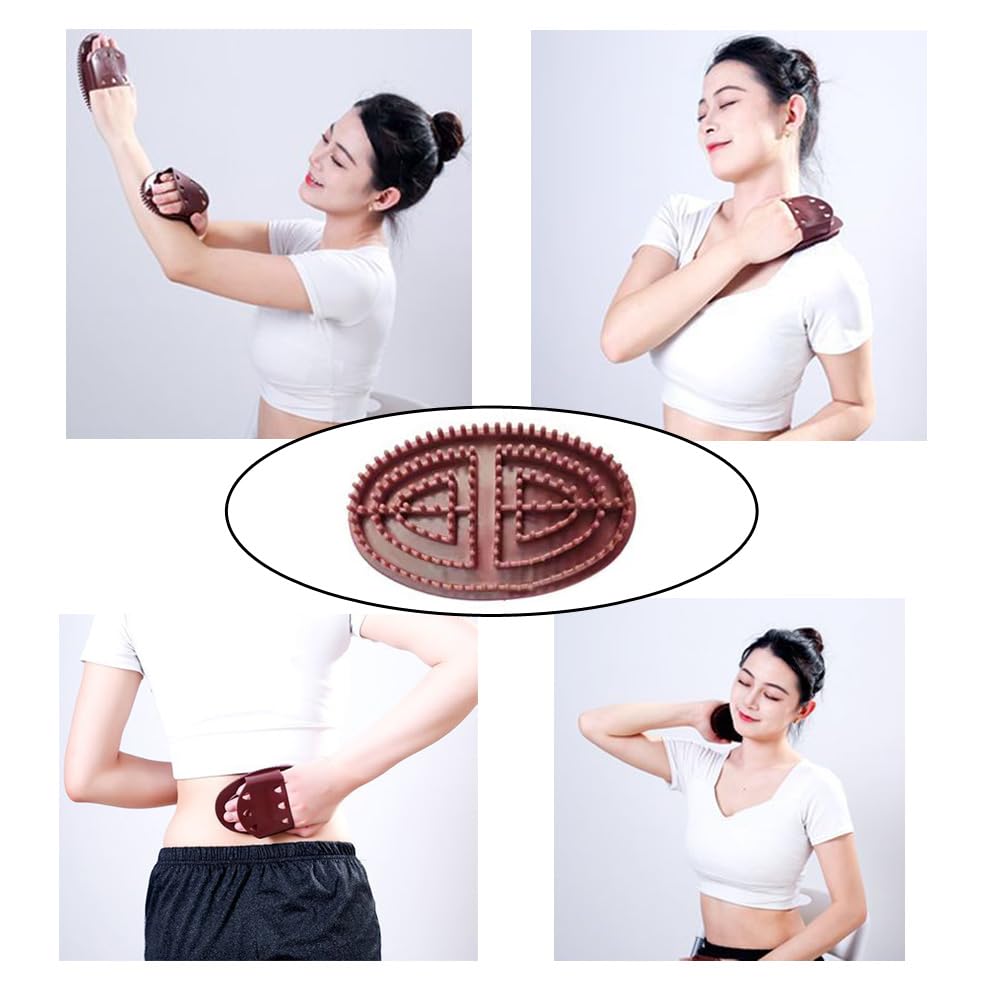 DeaHea meridians massage brush non-slip-handle helps maintain control while you massage