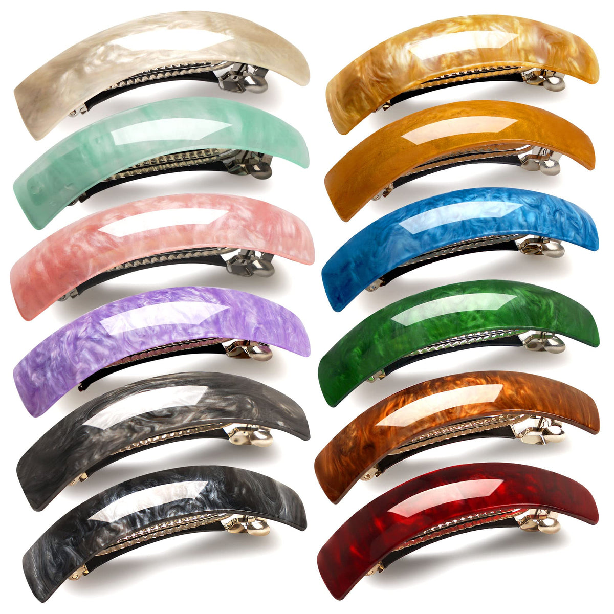 DealEachDay retro acrylic hair barrettes pattern-01 for versatile daily styling and secure hold