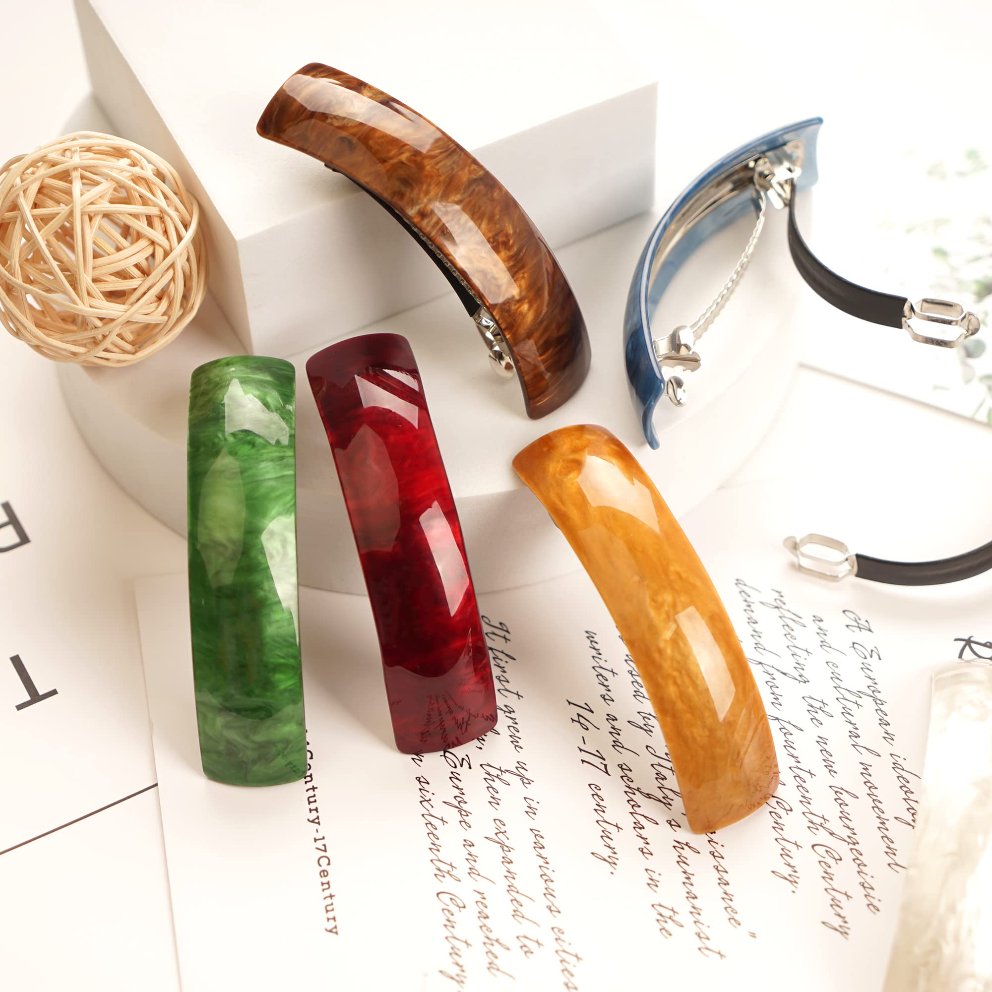 DealEachDay retro acrylic hair barrettes pattern-05 in French-inspired style ideal for party outfits