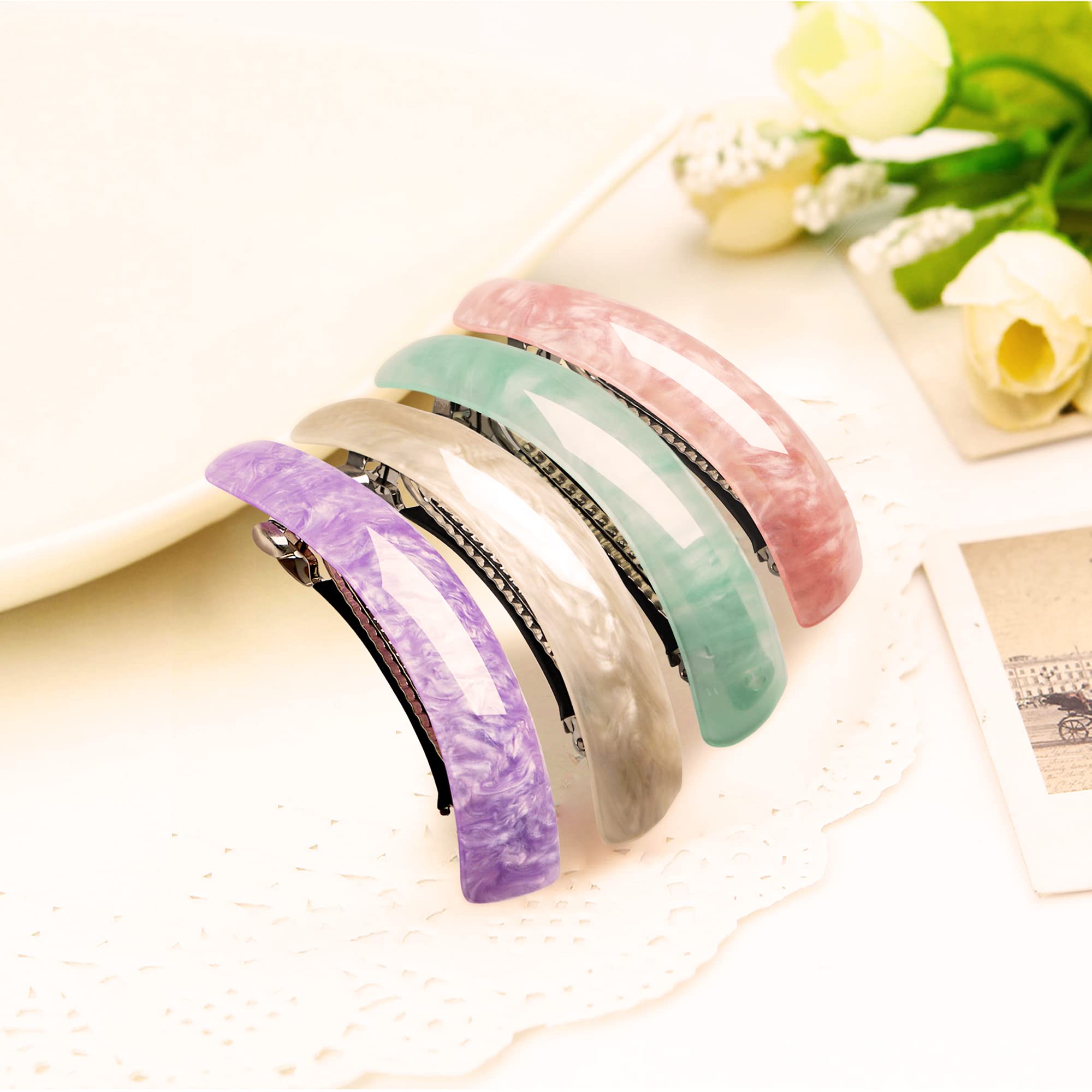 DealEachDay retro acrylic hair barrettes pattern-06 with durable construction supports easy hairstyling