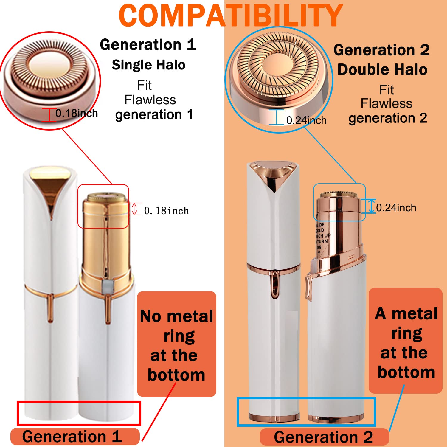 Dealswin Gen1 hypoallergenic 18K gold-plated head for sensitive skin-friendly use