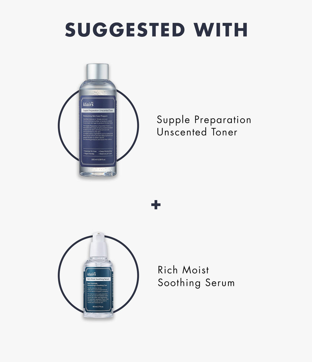 DearKlairs vegan cruelty-free logo on packaging communicates ethical skincare.