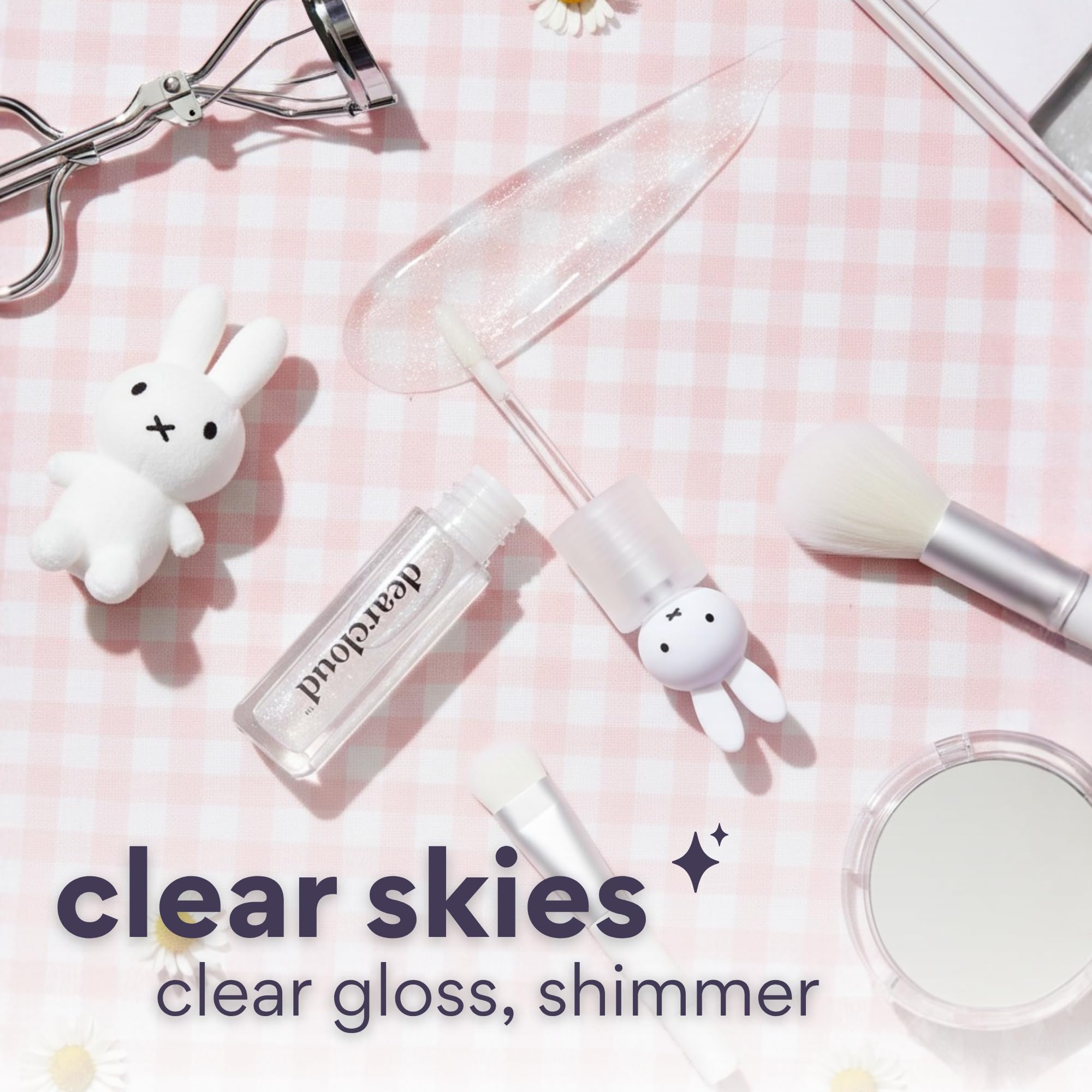 Dearcloud Miffy Lip Serum Jelly lip gloss on lips conveys plush, hydrating shine