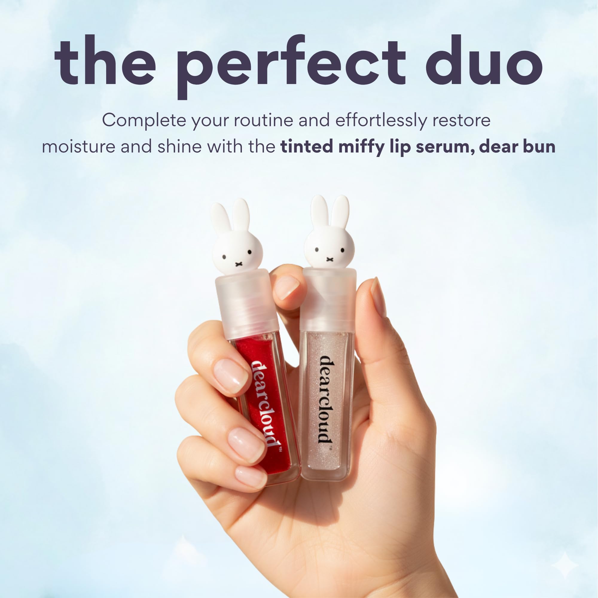 Dearcloud Miffy Lip Serum Jelly shimmer detail captures high-gloss finish