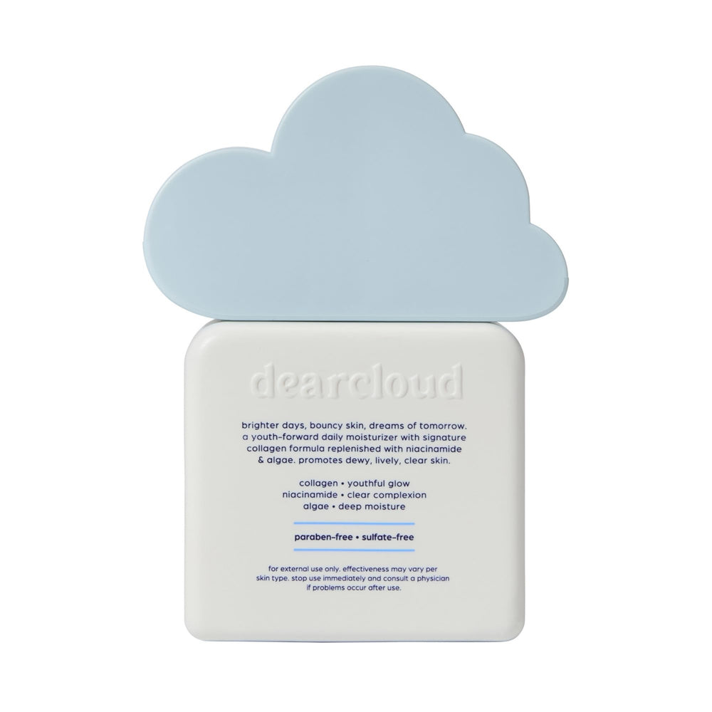 dearcloud New/Youth Collagen Cream Niacinamide closeup emphasizes pore-minimizing glow