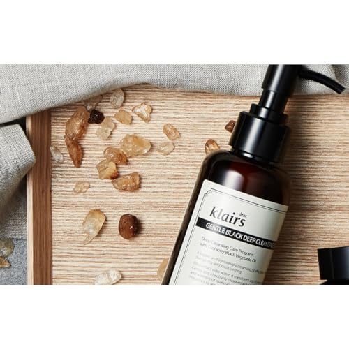 DearKlairs black sesame oil swirl highlighting antioxidant protection for brighter-looking skin