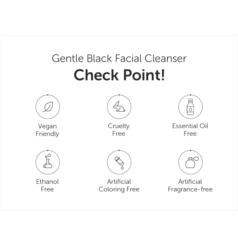 DearKlairs Gentle Black Cleanser vegan packaging signals cruelty-free daily skincare.