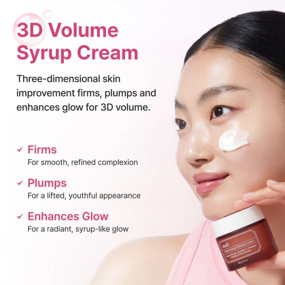 DearKlairs Maple Energy Cream application routine demonstrates gentle hydration steps
