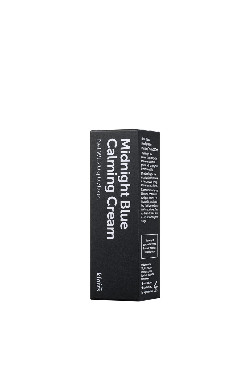 DearKlairs midnight blue calming cream after sun care setup shows redness relief potential