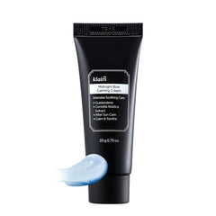 DearKlairs midnight blue calming cream jar closeup suggesting soothing redness relief