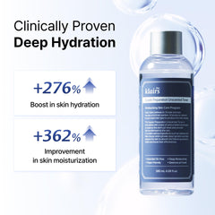 DearKlairs Supple Preparation Unscented Toner cotton pad application delivers gentle hydration