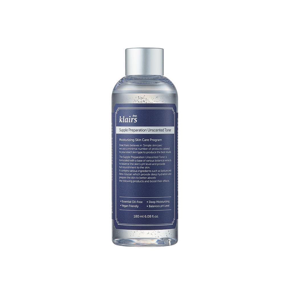 DearKlairs Supple Preparation Unscented Toner packaging changed with refreshed design for easy use