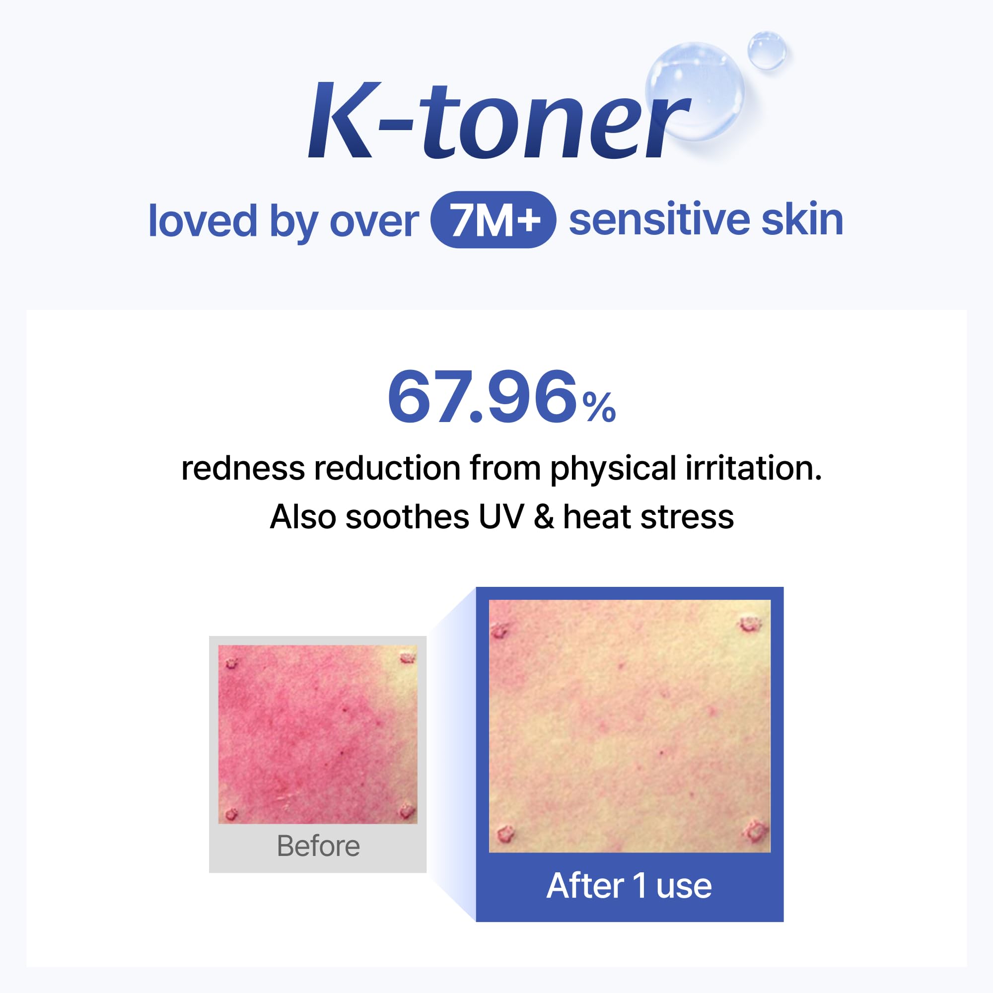 DearKlairs Supple Preparation Unscented Toner pour shows quick absorption and refreshed skin