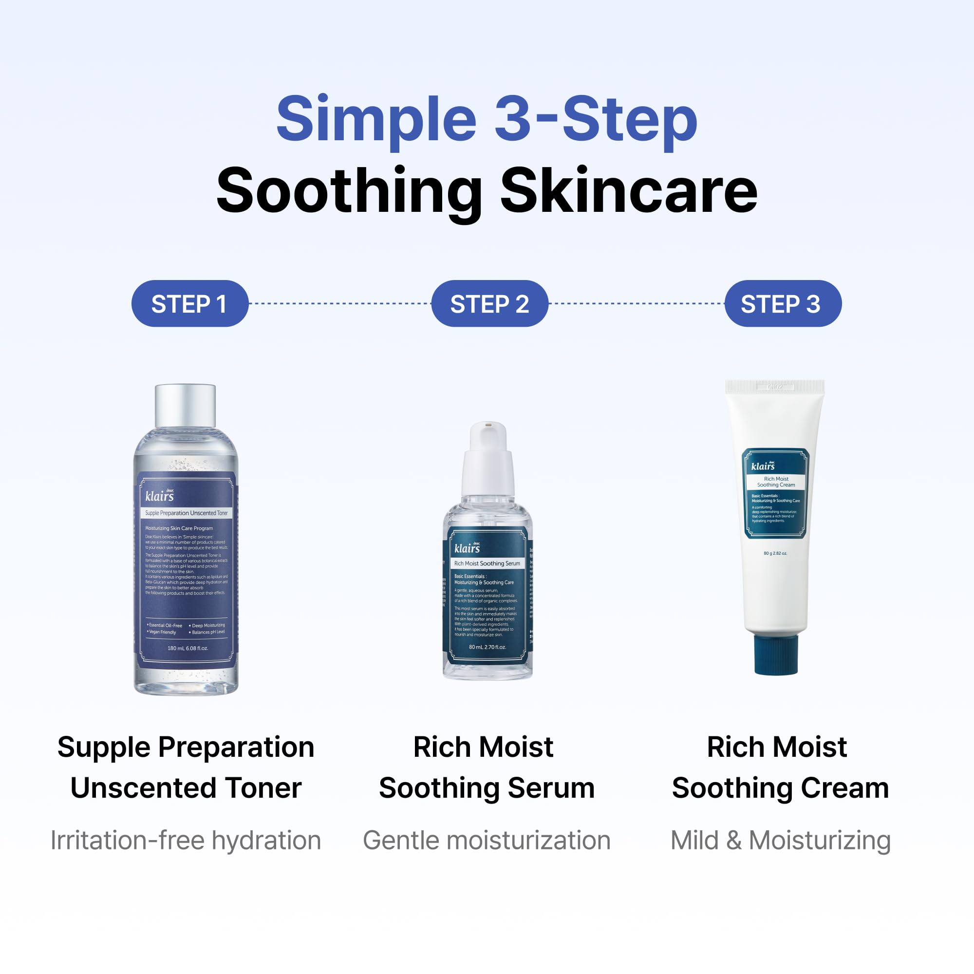 DearKlairs Supple Preparation Unscented Toner soothing skin without fragrance