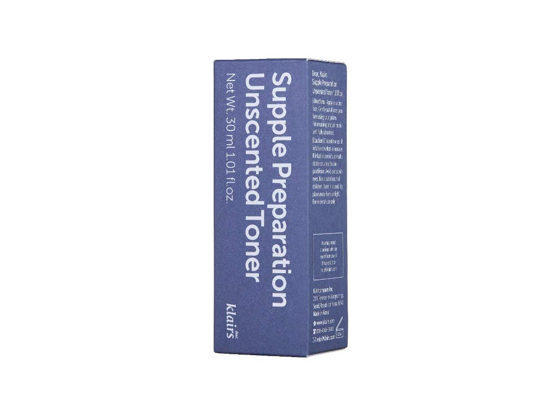 DearKlairs travel-size toner bottle ready for on-the-go skincare routines