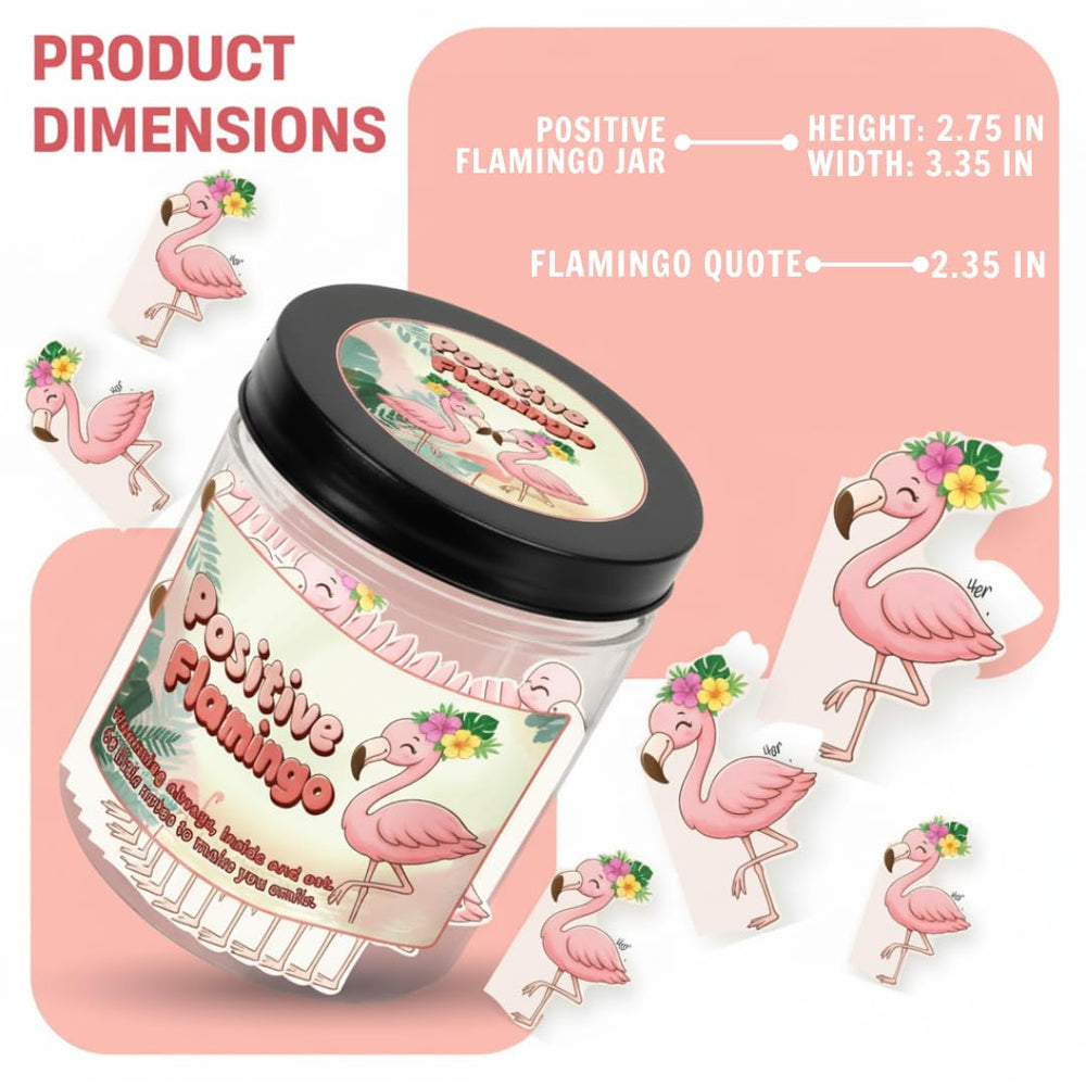DEARMINE gift-ready flamingo jar for birthdays and celebrations.