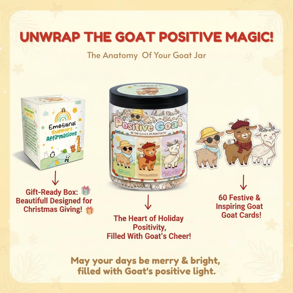 DEARMINE Goat jar standing display demonstrates durable, reusable packaging for year-round use.