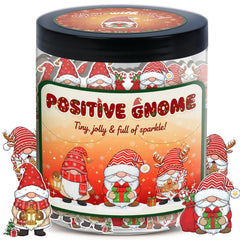 DEARMINE Positive Christmas Gnome Jar with 60 affirmation cards for daily motivation