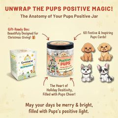 DEARMINE Positive Christmas Pups Jar festive packaging highlights gift-ready appeal