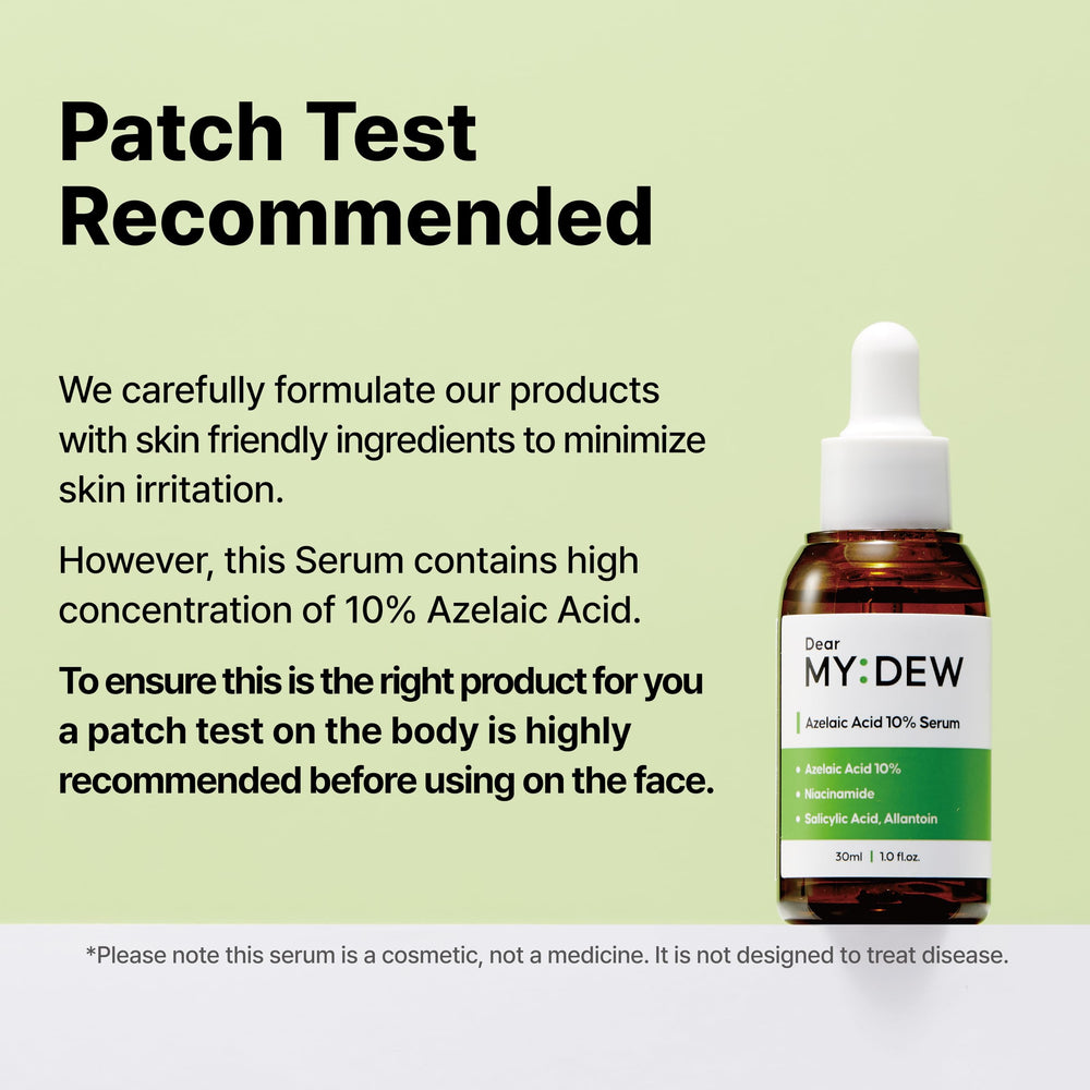 DearMYDEW packaging display front, clean and conscious skincare cues.