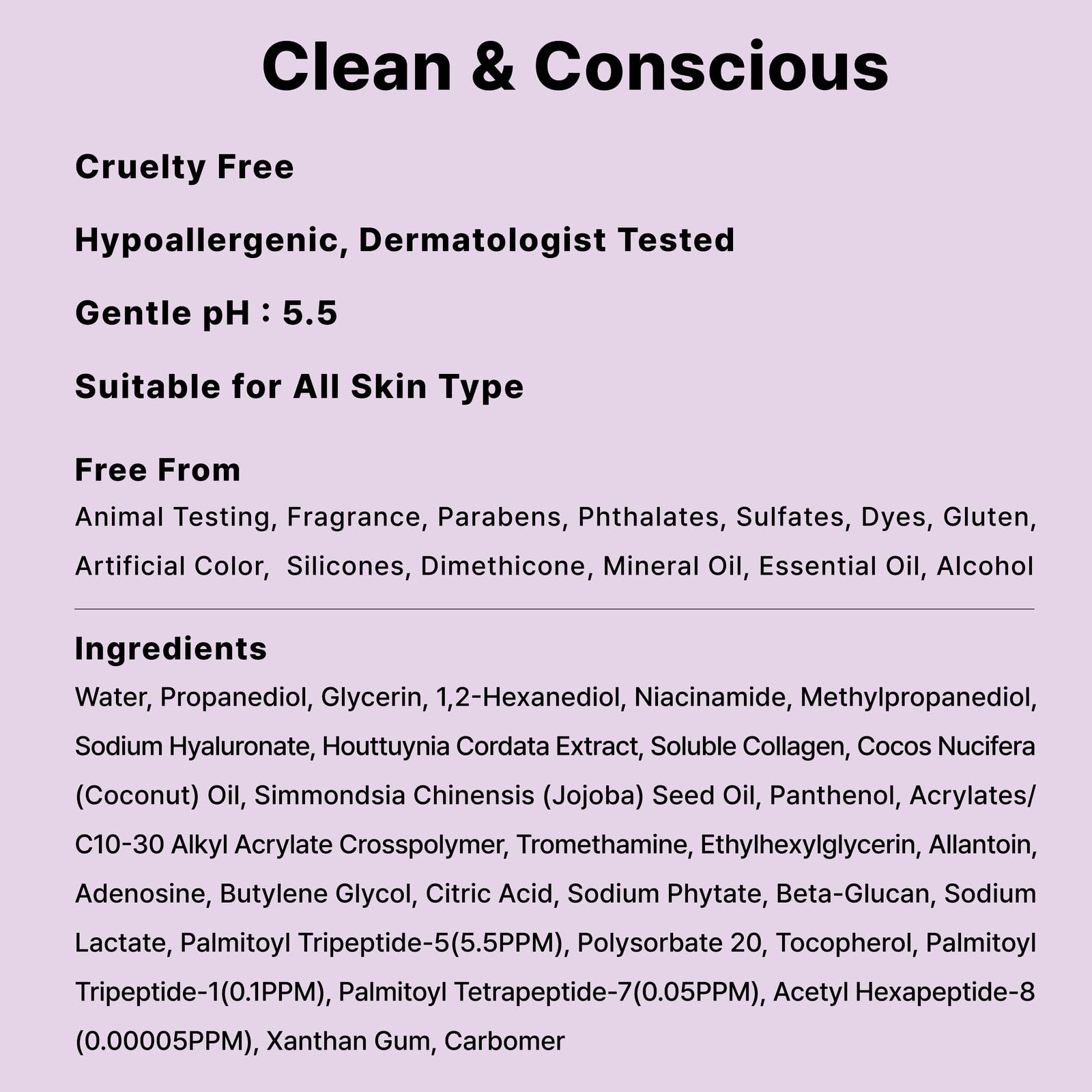 DearMYDEW Panthenol Allantoin soothing swatch shows calming effect