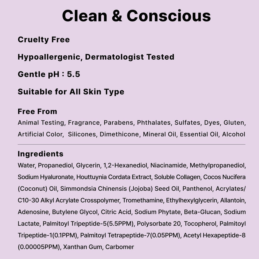 DearMYDEW Panthenol Allantoin soothing swatch shows calming effect