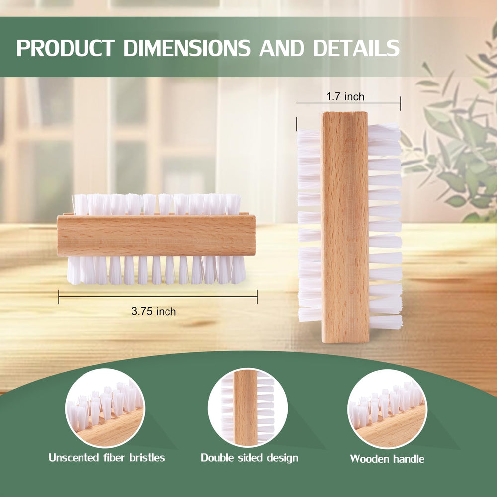 debetool two-sided nail brush close-up demonstrates dual-sided design for nails and larger surfaces.