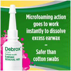 Debrox drops in hand demonstrating easy application and immediate action
