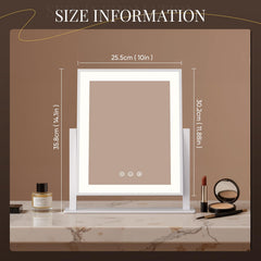 DECADENCE Makeup Mirror 3 color lighting mode showing versatility for different environments