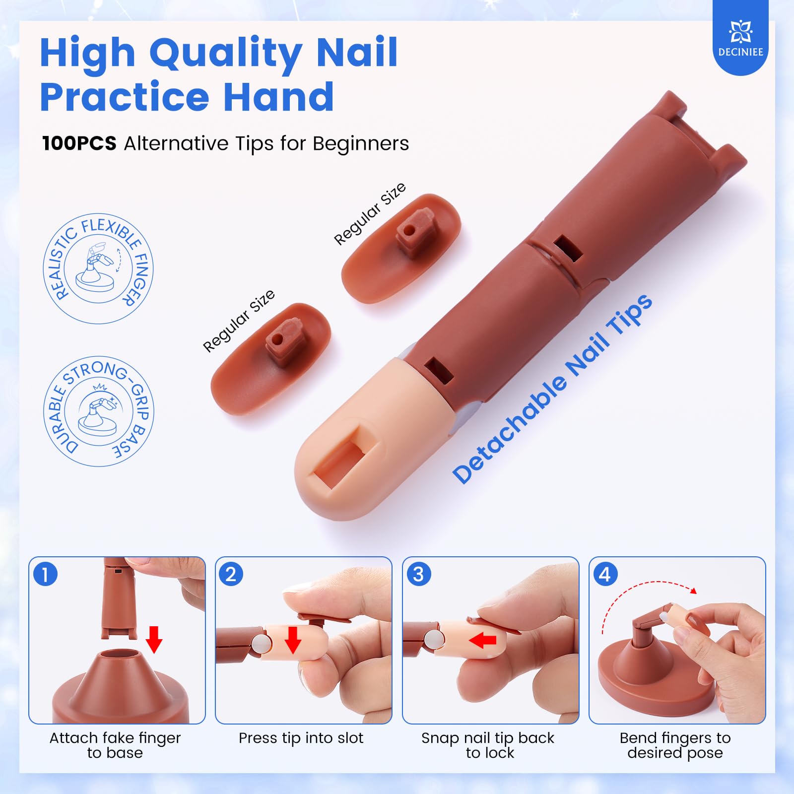 Deciniee acrylic liquid and powder set for basic to creative nail design