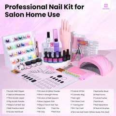 Deciniee acrylic powder and liquid set in clear pink white for wear.